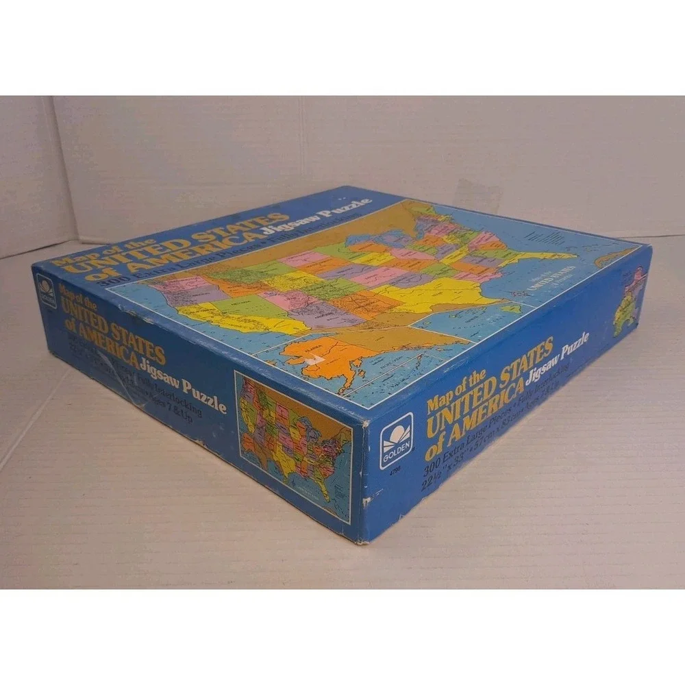 1985 Western Publishing Map Of The United States Of America 300 Pc Jigsaw Puzzle